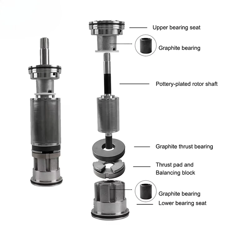 Pumpe mit wassergefülltem Motor und integriertem ControllerDc bürstenloses Solarbewässerungswasser