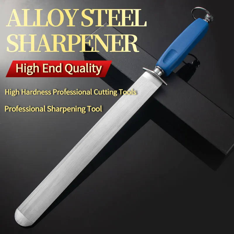Professional Butcher's Sharpening Steel - Fine-Grit Honing Rod for Chef Knives & Meat Cleavers | Express Blade Restorer