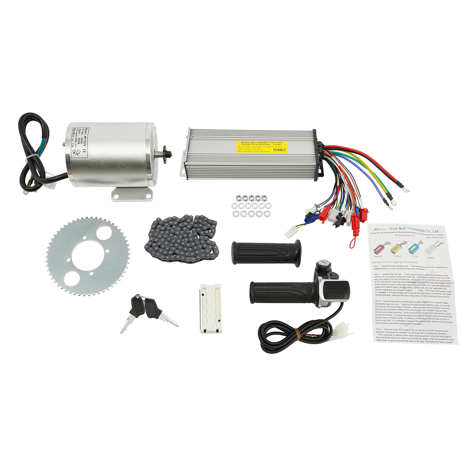 

Brushless Geared Motor Kit with Chain Controller Pedal Display Throttle for Electric Bicycle Conversion E-Bike Mid DriveMotorSet