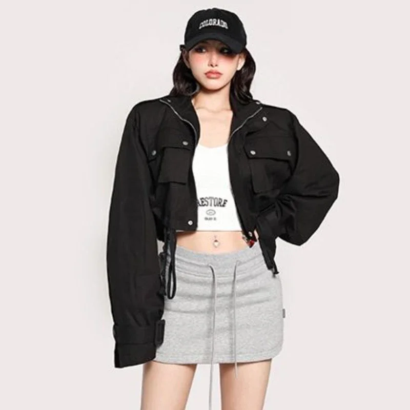 Women Drawstring Mini Skirts Autumn Sexy Fashion High Waist Sporty Skirt Chic Hot Girls Casual Work Out Faldas Mujer A-line New