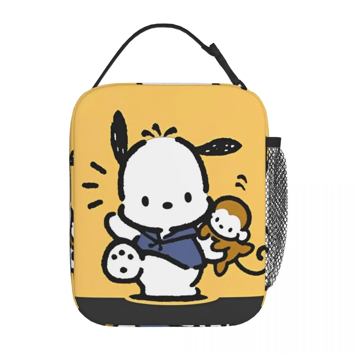 

Kawaii Pochacco изолированная сумка для обеда, термосумка, контейнер для еды, портативная сумка-тоут с рисунком собаки, ланч-бокс для мужчин и женщин, рабочий пикник