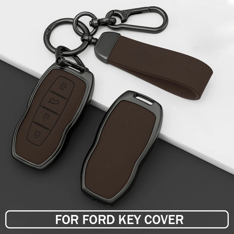Funda metálica para llave de coche Ford EQUATOR JMC Plus 5 6 7 Sport EcoBoost, accesorios para coche, funda protectora para llave, llavero
