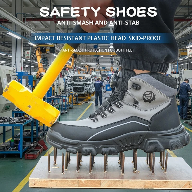 Chaussures de sécurité décontractées et tendance, chaussures de travail, anti-écrasement et anti-perforation, construction et décoration, fabrication d'acier