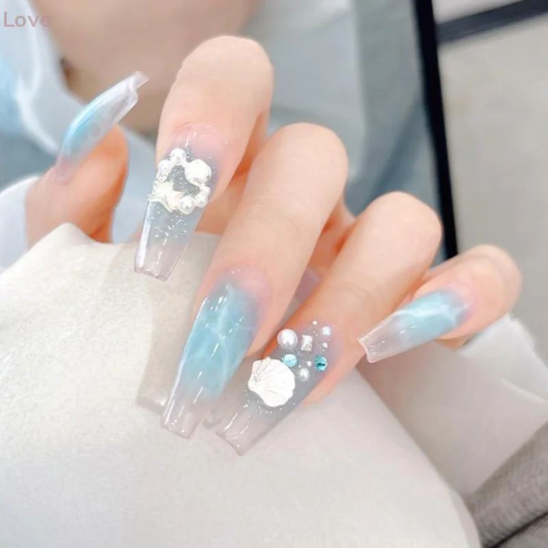 [L&P]Alloy Pearl Shell Nail Art Supplies Irregular Color Seashell 3d Nail Flakes Seashell Slices Decoration Diy Nail Accessories