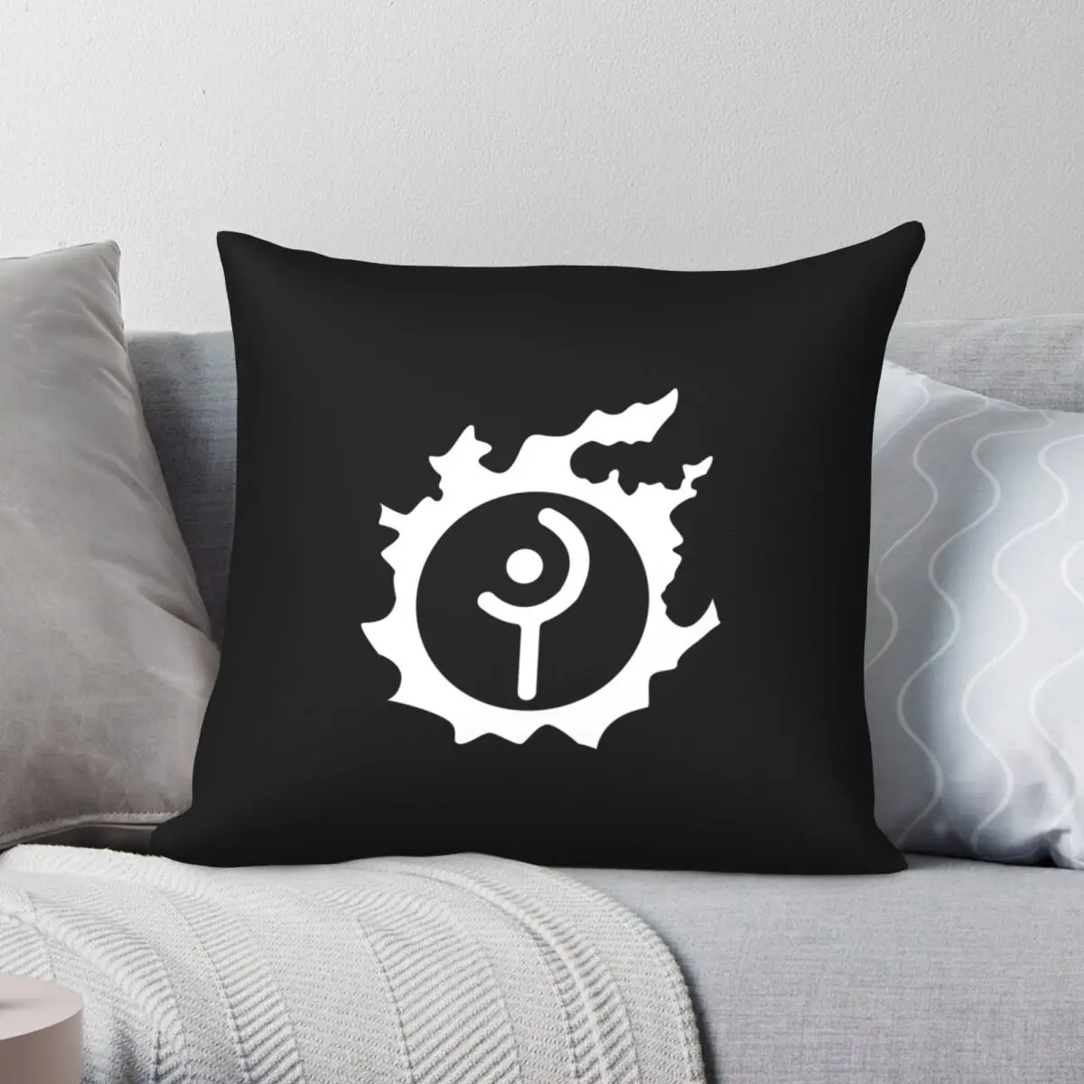 Final Fantasy 14 White Mage Job Icon Pillowcase Polyester Linen Velvet Printed Zip Decor Home Cushion Cover