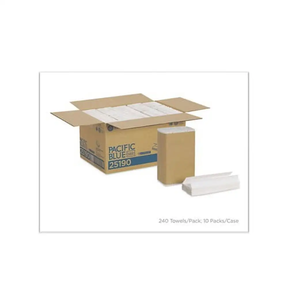 

Blue Basic C-Fold Paper Towel 10 1/4 X 13 1/4, White, 240/Pack, 10 Pk/Ct