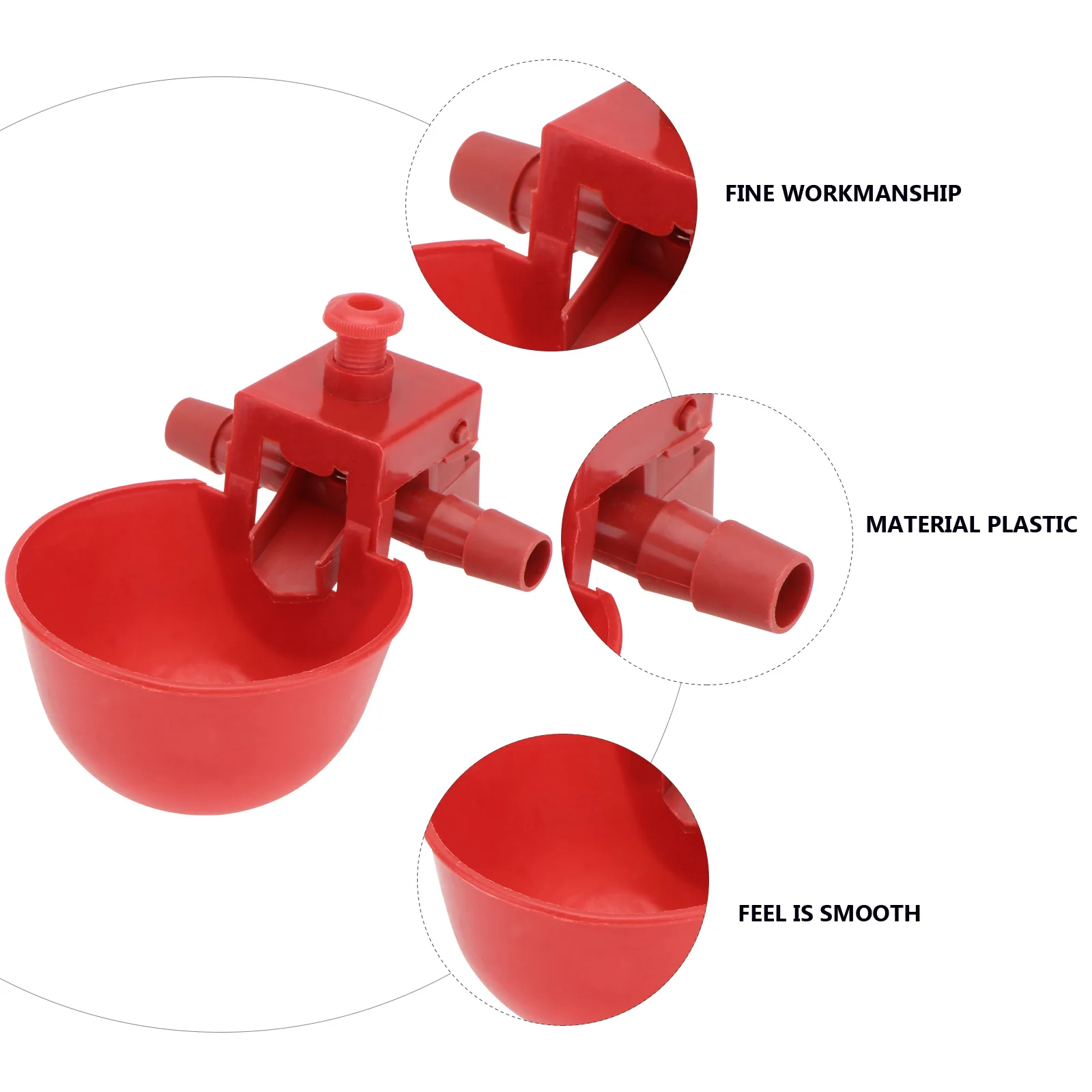 

15Pcs Chick Waterer Durable Plastic Poultry Drinking Cups for Chicken Pigeon Quail Pets Farm Clean Water Saving Design Easy Safe