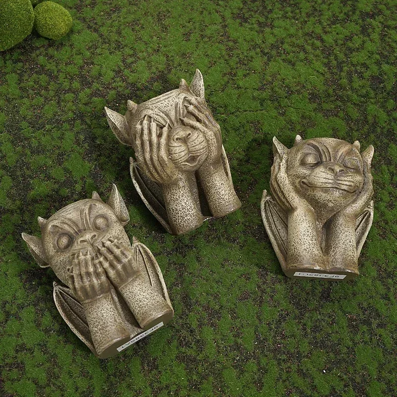 

Resin Gargoyle Flower Vase Figurines for Interior Abstract Monster Flower-pot Home Outdoor Garden Decorative Statues