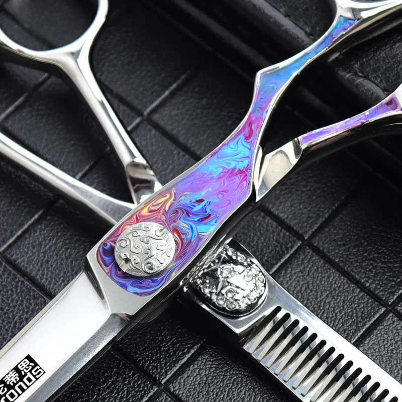 Hairdresser's exclusive scissors, 6.5-inch specialized hair thinning, tooth cutting combination set, professional hair clippers