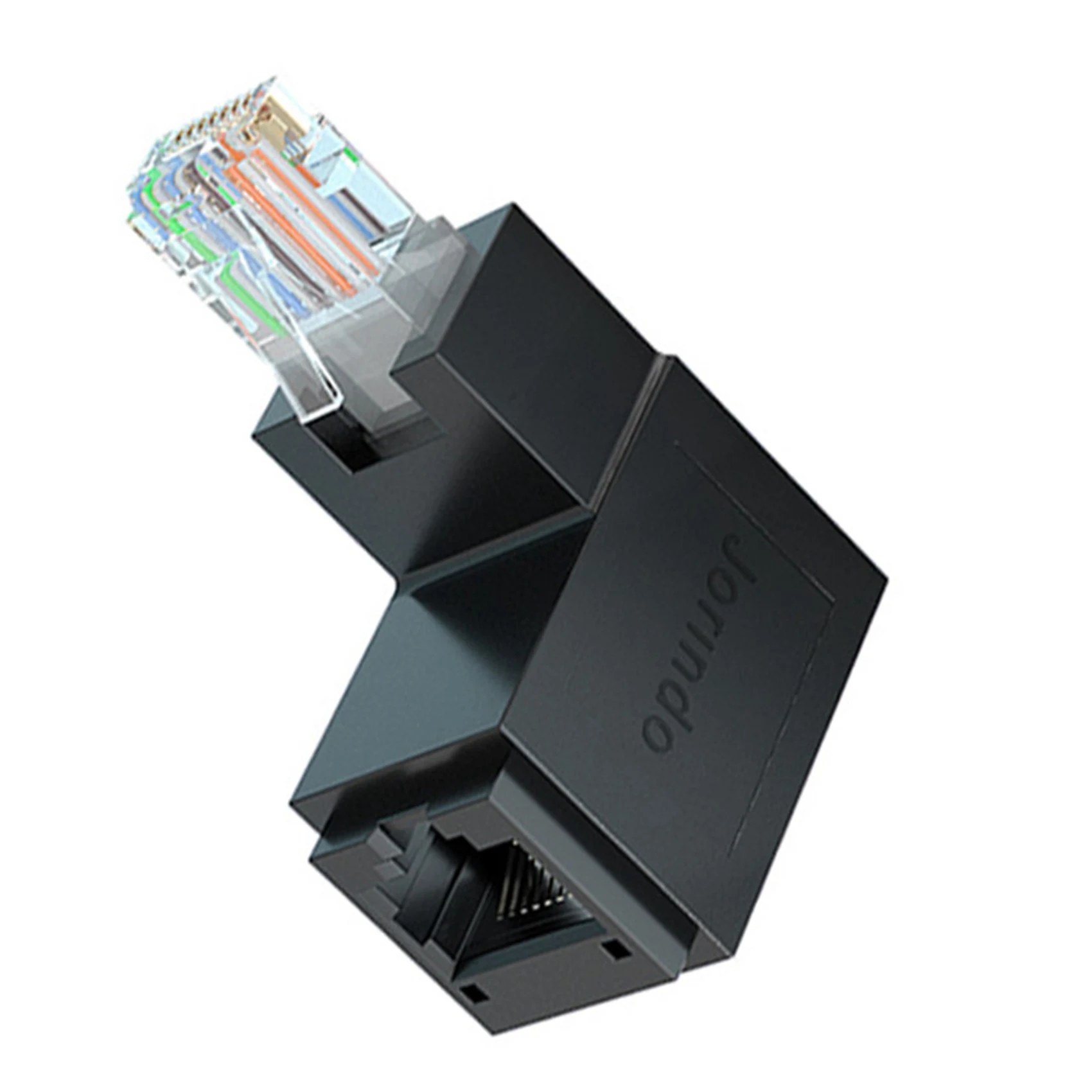 حار RJ45 ذكر إلى أنثى محول إيثرنت شبكة موسع 90 درجة الانحناء ل CAT5E CAT6 CAT8 كابل إيثرنت موصل