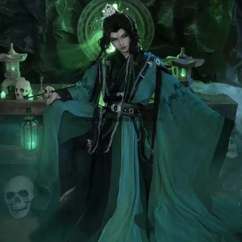 2026 new Tian Guan Ci Fu Qiron Costume TGCF Black Water Qiron Clothing Qi Rong Green Prince Costume Halloween Cosplay costume