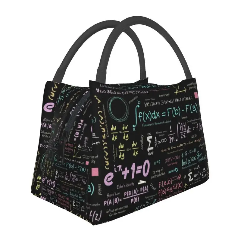 Pure Math Nerd Thermal Insulated Lunch Bag Women Physics Science Lunch Container for Outdoor Picnic Storage Meal Food Box