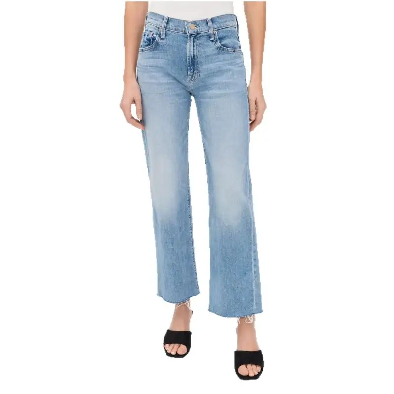 

Dave&di Minimalist High Waist Vintage Jeans Women's Jeans Woman Clothes High Waist Straight Jeans Sky Blue Women's Denim Pants