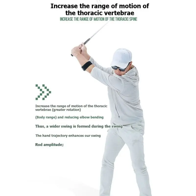 Golf Swing Practice Trainer For Men Women Golf Beginners Pros Adjustable Rotation Backswing Width Trainer