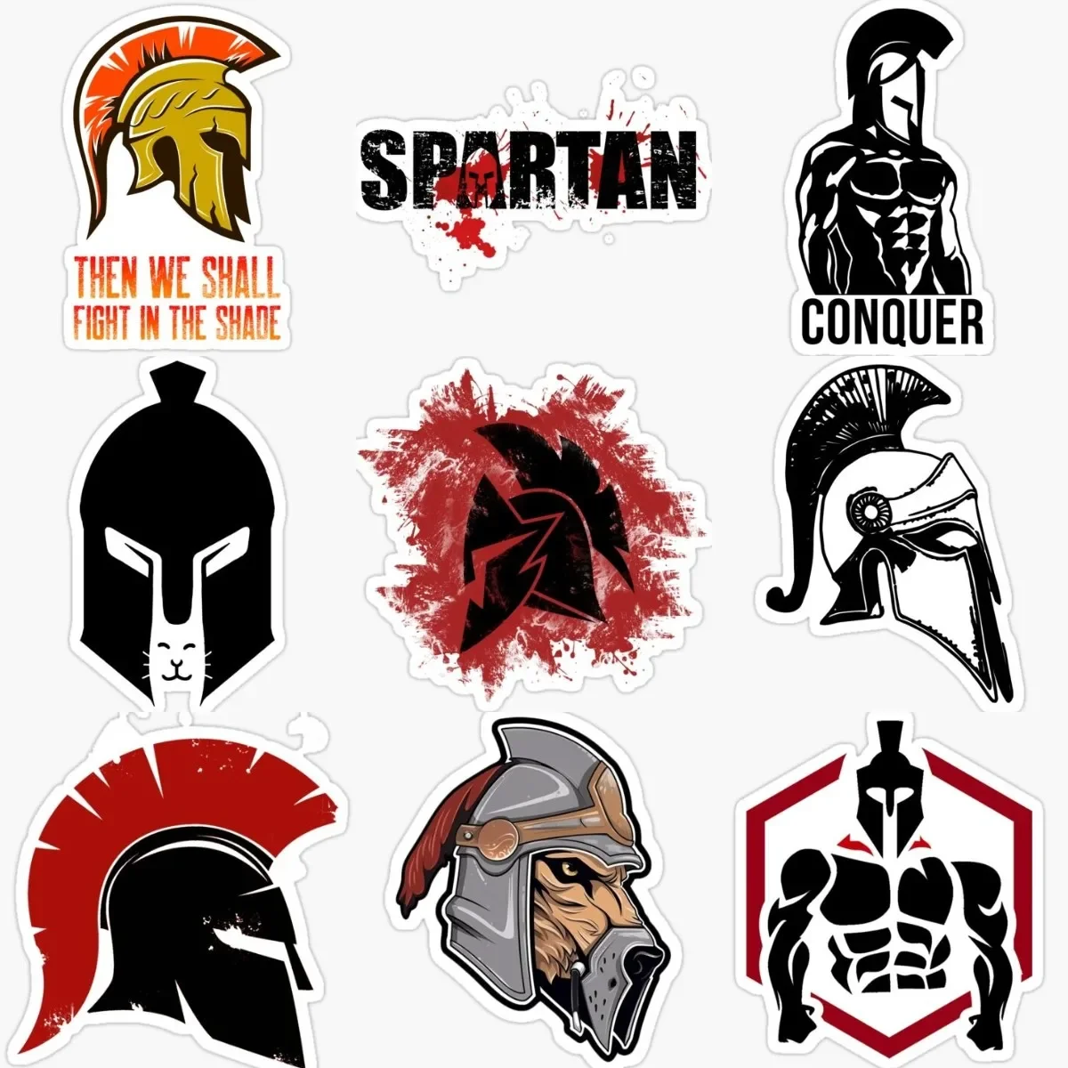 

Sparta Warrior Helmet Personalized Stickers Accessories for Decorate Car Wall Bicycle Table Motorcycle Off-road Window Truck
