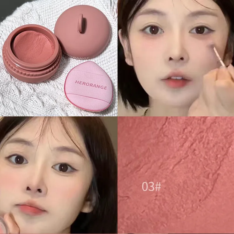 Cute Mousse Blush Matte Natural Cheek Tinted Waterproof Moisturizing Blusher Cream Brighten Face Contour Rouge Makeup Cosmetics