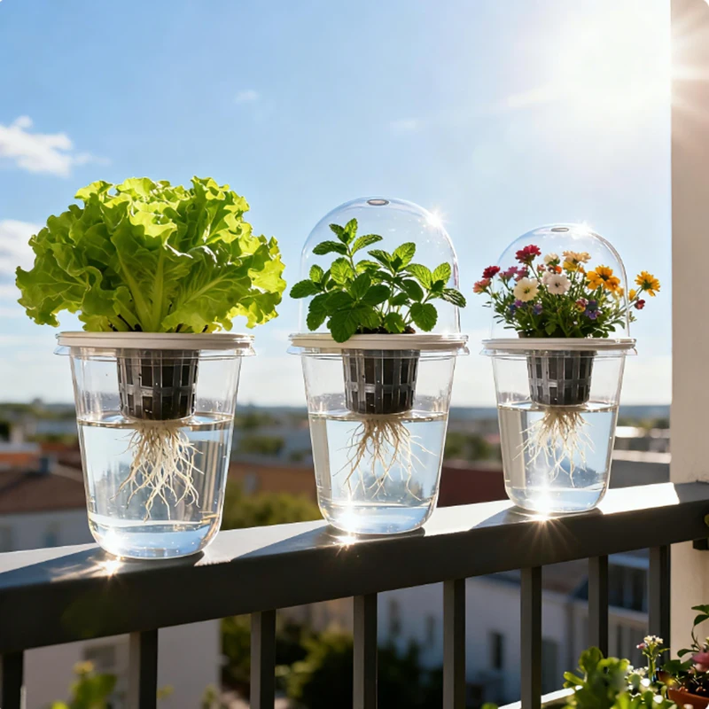 وعاء البذور المائية البلاستيك الشفاف أسطواني-كوب مائي عالي الشفافية لمراقبة نمو الجذر