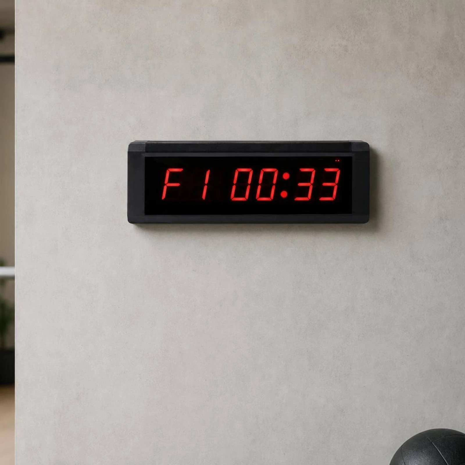 Gym Timer with Wireless Controller Digital LED Workout Clock Interval Timer Clear Versatile for Athletes, Fitness Studio