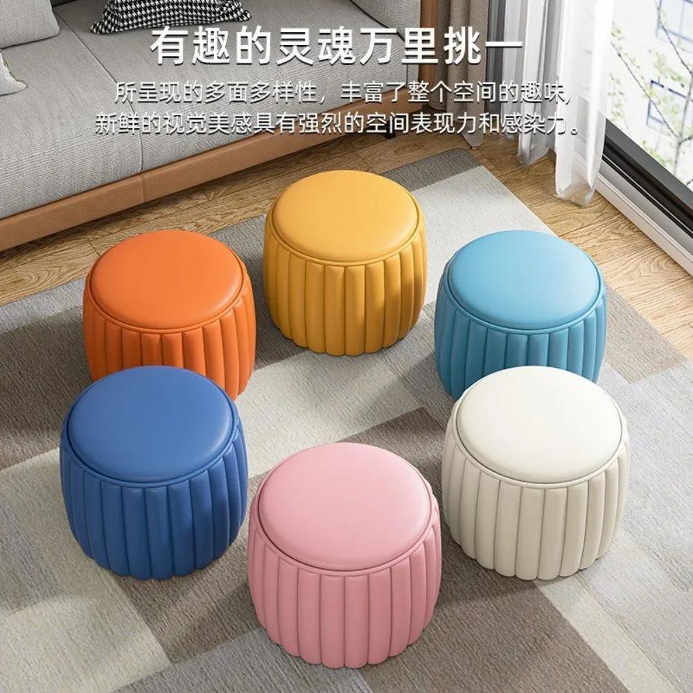 

Nordic style small round stool room shoe changing stool Tabourets Sofa, coffee table, tiptoe stool Home furnishings