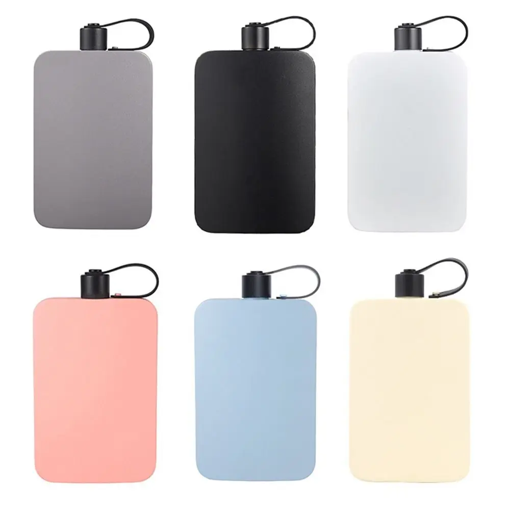 Large Capacity Wine Flask 500ml Square Shape Portable Hip Flask 304 Stainless Steel Thick Wall Whiskey Bottle Self-Brewed