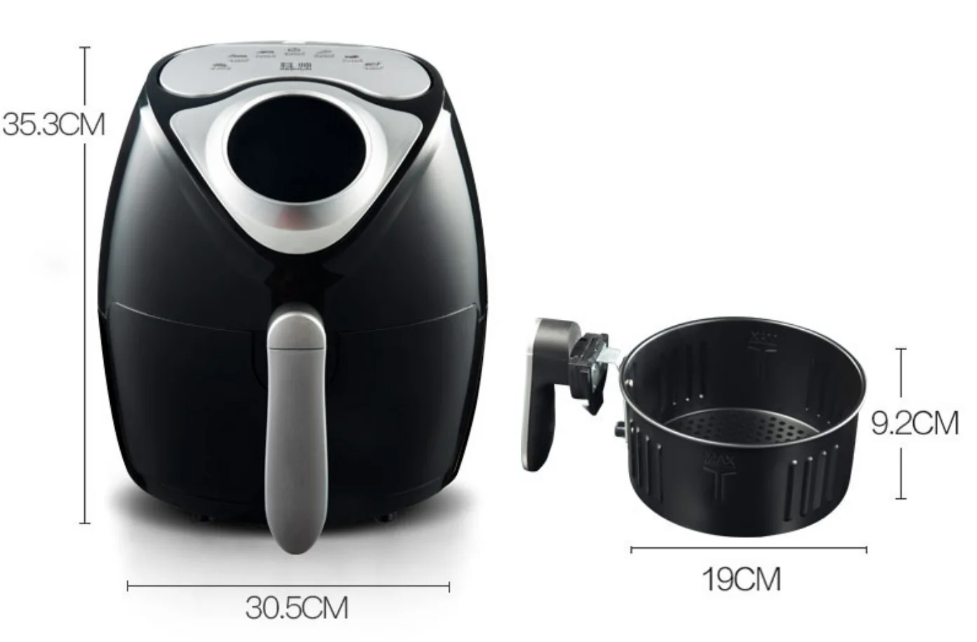 New Multifunction Factory Hot Selling Electric Oil Free Kitchen Appliances  Deep Air Fryer