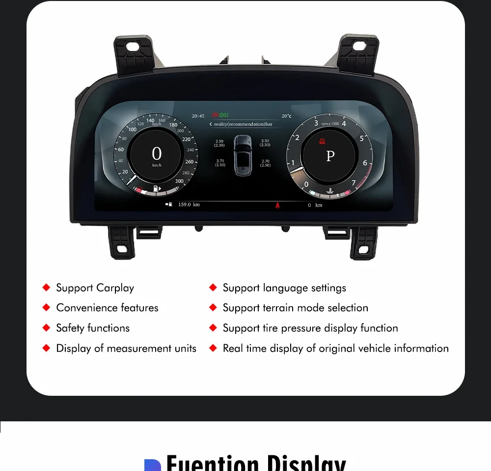 For Land Rover Sport/Discovery 4 2010 -2016 LCD Dashboard Digital Instrument Virtual Cockpit Cluster Multifunctional Speedometer