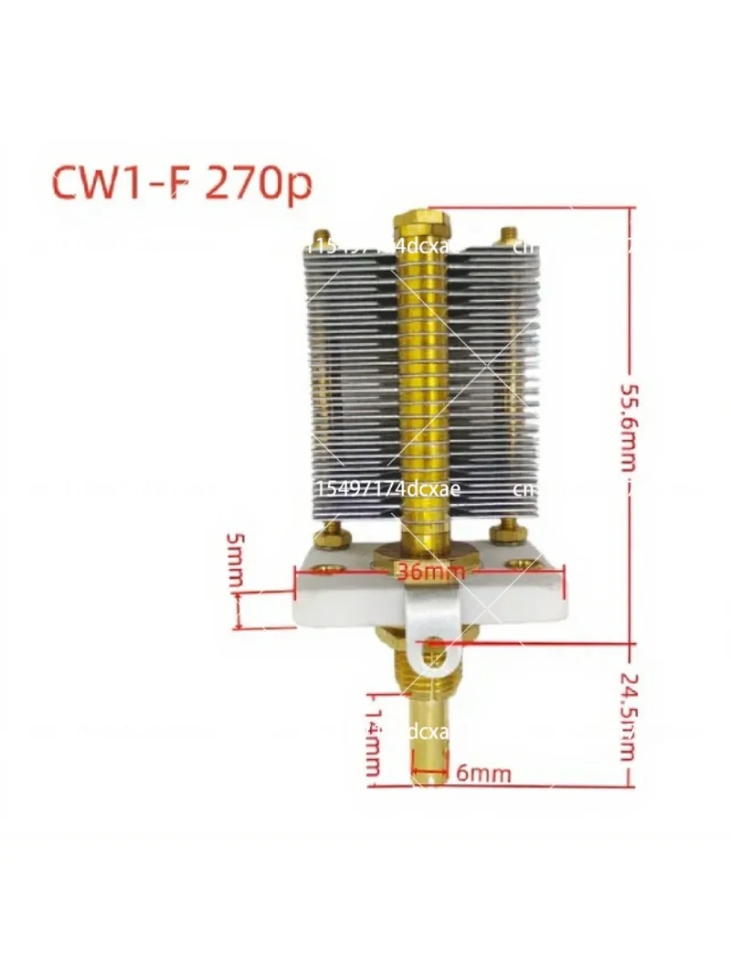 CW1-270P High Frequency Air Variable Capacitor Adjustable High Voltage Resistant