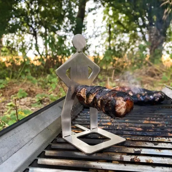 

Stainless Steel BBQ Sausage Grill Holder - Durable Non-Stick Outdoor Cooking Tool for Camping,Picnic&BackyardGrillingAccessories