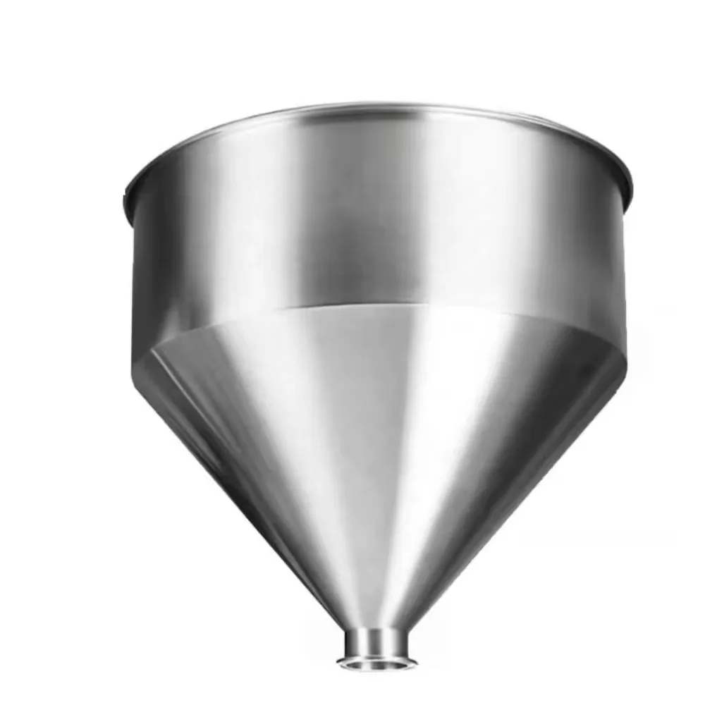 Thick 04 Gr Stainless Steel Large Diameter Funnel Food Hinery Hopperization