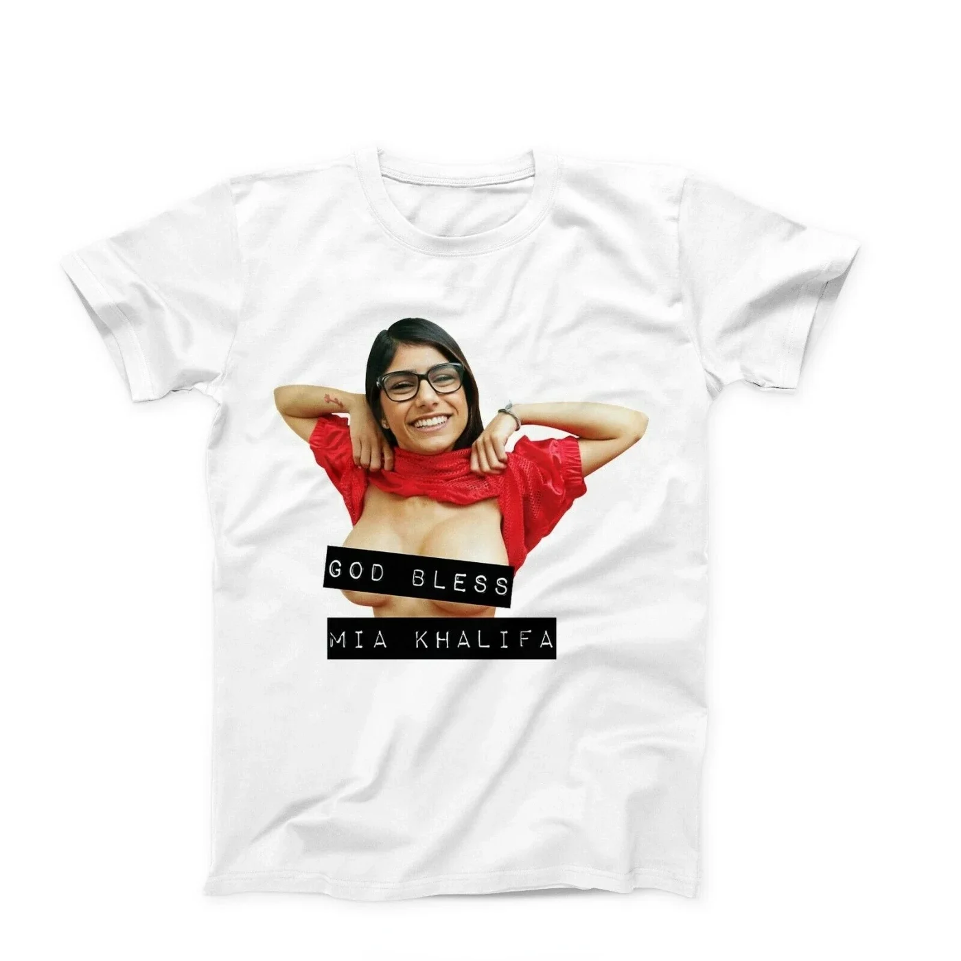 Camiseta con estampado divertido para hombre y Mujer, Ropa informal cómoda, Mia, Khalifa, Porrnn, Humor de estrella, broma, moda de verano