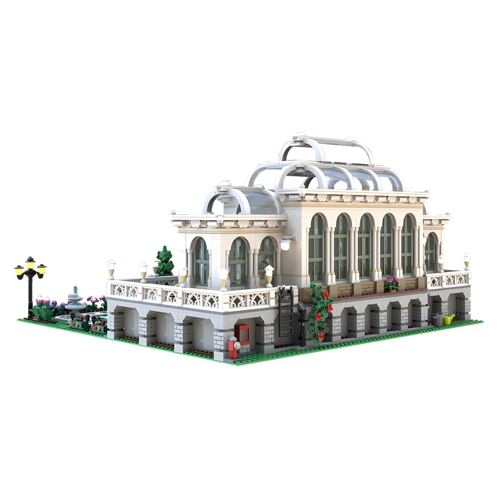 Gobricks MOC Grand Botanic Palace Garden Building Blocks Model City park streetscape architecture Bricks Assembled Toy kids Gift