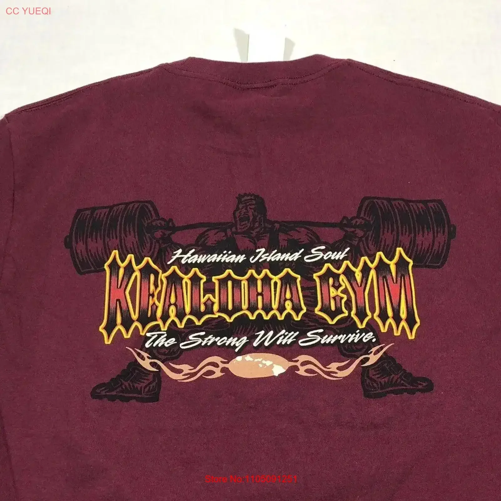 Camiseta grande Retro hawaiana Island Soul Kealoha Gym, camiseta Unisex lavada vintage para uso diario