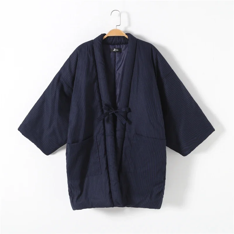 New Hanten Jacket for Men Traditional Japanese Cardigan Coat Men Samurai Winter Kimono Yukata Asian Homewear Clothes Haori Women