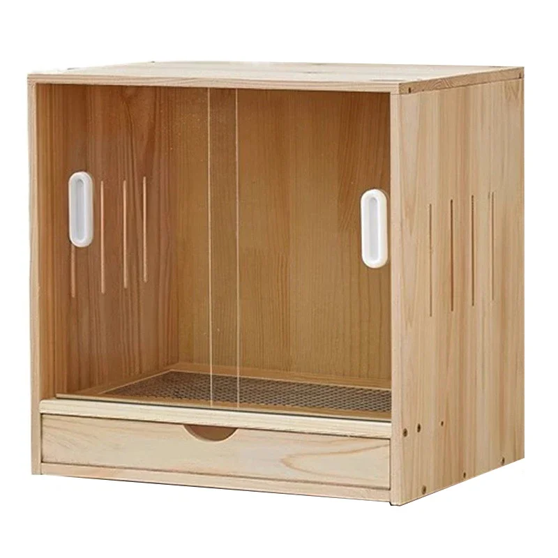 Duża klatka dla gadów z litego drewna, inkubator dla pająków i gadów, akrylowe terrarium dla żółwi, growbox dla ślimaków, drewniany.