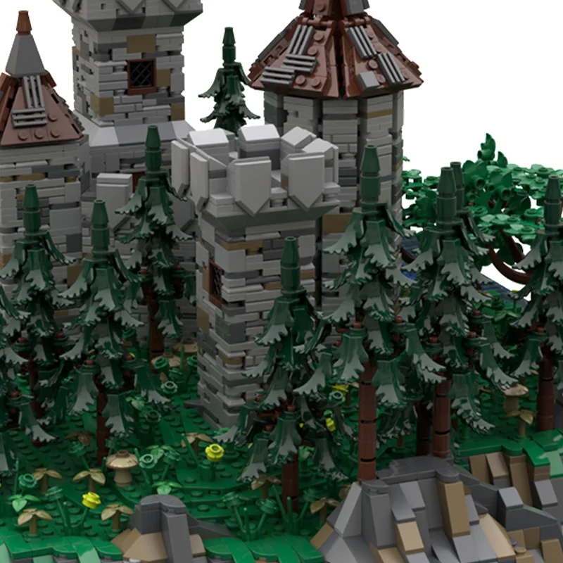 8248 stuks |   MOC Middeleeuws kasteeleiland |   Modulair middeleeuws kasteel op eiland |   Modelbouwstenen |   Verjaardag speelgoed cadeau