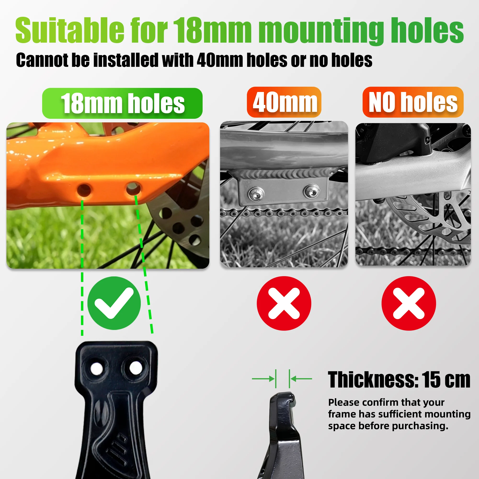 EasyDo Adjustable Bike Kickstand MTB Parking Rack Support Side Kick Stand for 24 26 27.5 29in Bicycle view 3