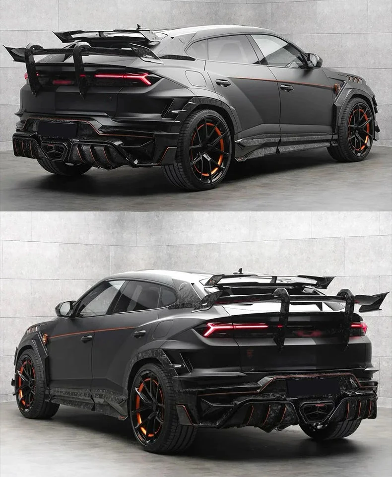 Extreme MakeoverYiku For Urus SE Dry Carbon Fiber Wide Body Kit Urus SE Upgrade MSY Front Bumper Car Bumper Hood Spoiler Side S