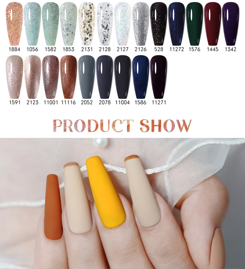 Arte Clavo HEMA TPO Free 15ml 12-teiliges Gel-Nagellack-Set Hochpigmentierte Regenbogen-Farbenpalette für Salon-Nageldesign – Detail 9