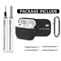 Case For Apple Airpods pro Case Earphone Accessories Wireless Bluetooth Headset Silicone Air Pod Pro 2 Cover With Cleaner Kit