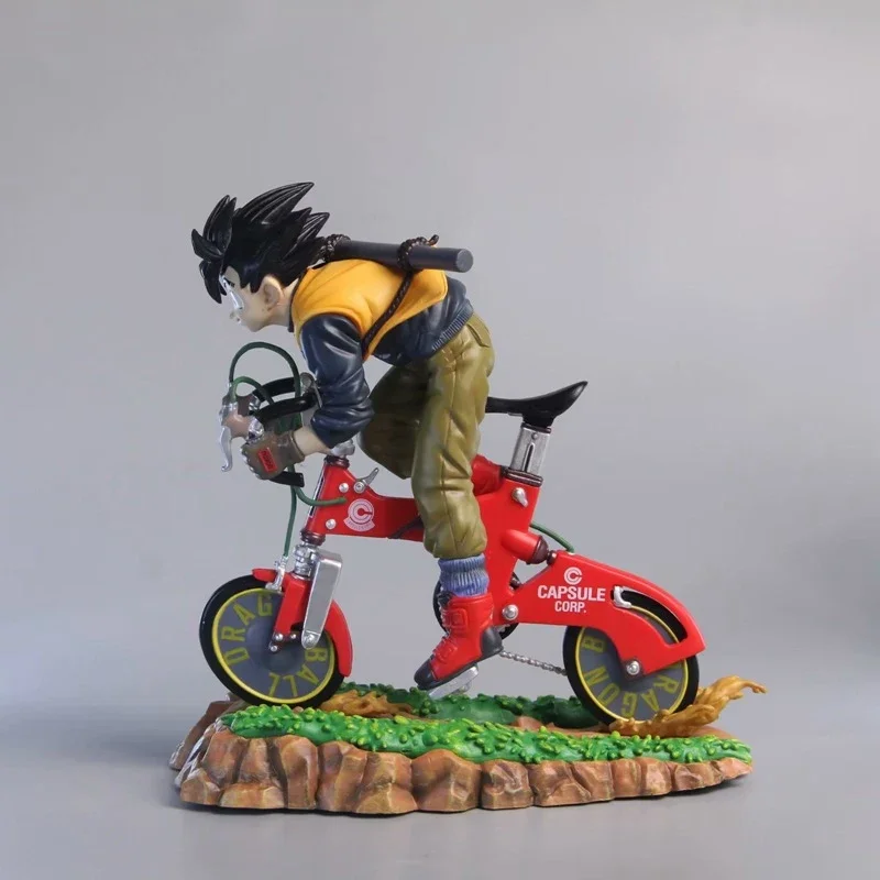 Dragon Ball Cartoon Son Goku Anime Figure Bicycle Goku Gk Statue Figurine Model Doll Pvc Collection Ornament Toys Gift