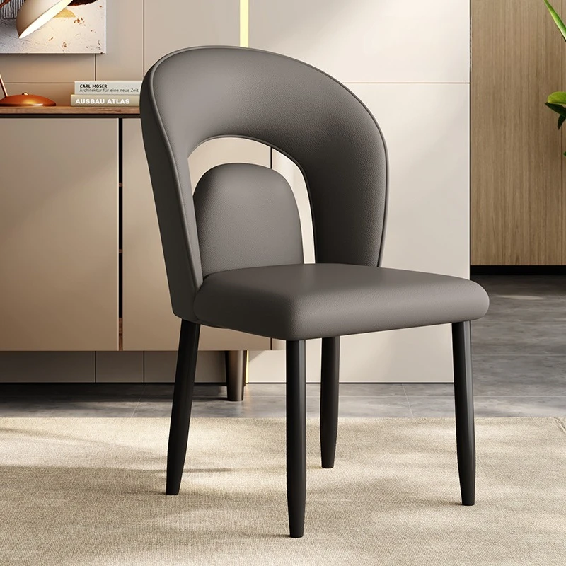 Metal Comfortable Dining Chairs Ergonomic Minimalist Lazy Creative Design Dining Chairs Throne Stoel Chinese Style Furniture