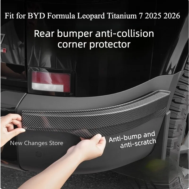 

For BYD Formula Leopard Titanium 7 2025 2026 Car Anti-Collision Rear Corner Bumper Cover Guard Lip Strip Protective Cover