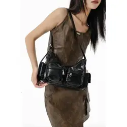 Women Bag Luxury Y2K All-match Casual Safari Style High-Capacity Shoulder Bag Pures and Bags Crossbody Girls Bags