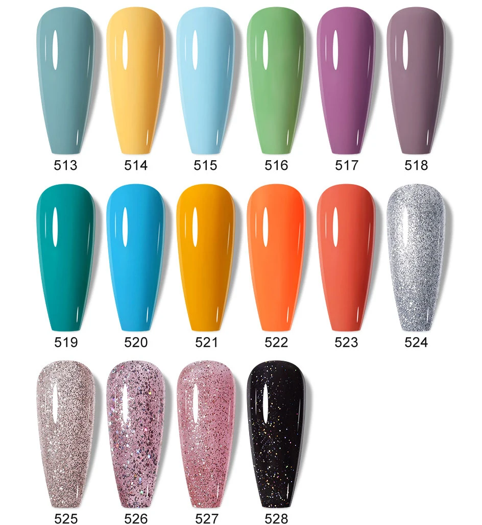 Clou Beaute 10/12/20/24-teiliges Gel-Nagellack-Set, 15ml Weißglasflasche, Nagelkunst-Kit, Semi-permanenter Gellack Nagellack – Detail 11