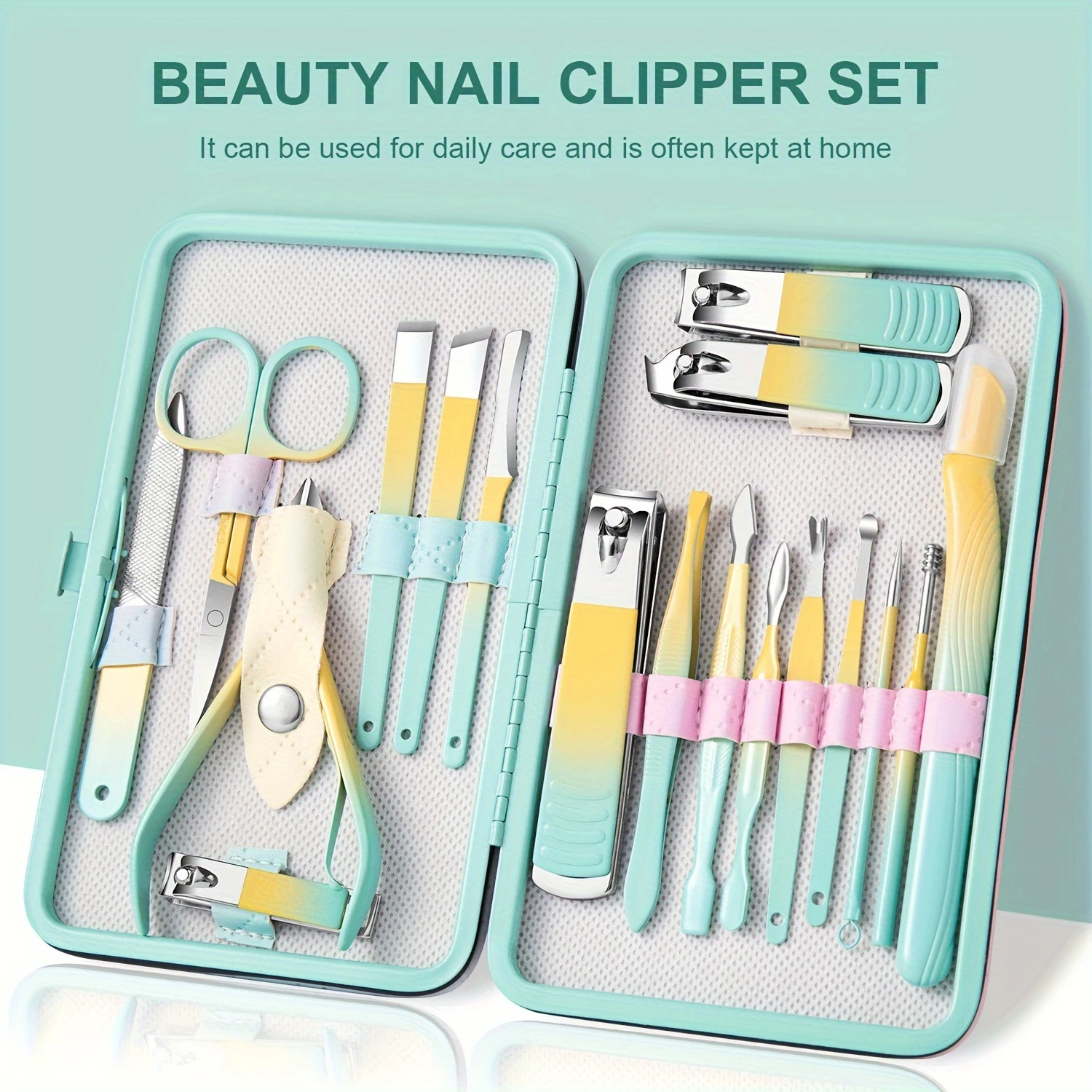 Set Nail Clipper Set Men Women Toe Finger Nail Clipper Personal Care Tools with Portable Travel Case Manicure Pedicure Tools Gro