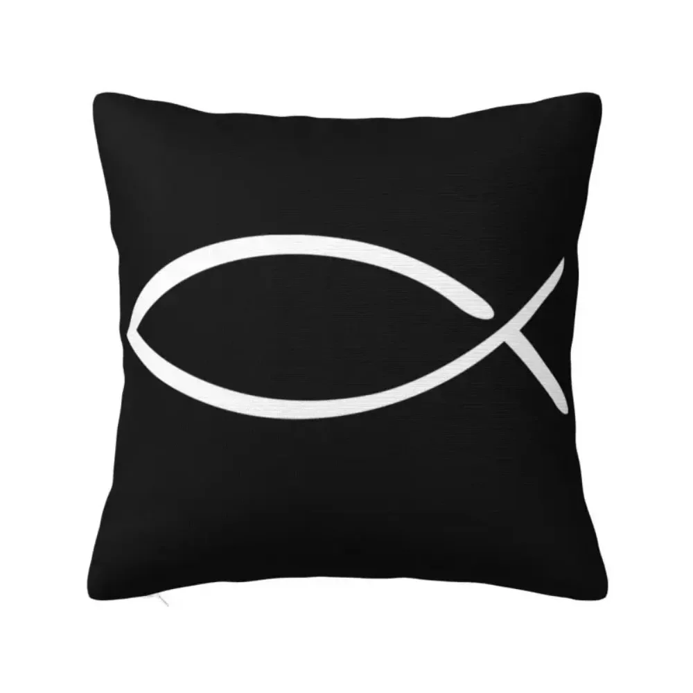 

Пользовательские наволочки с изображением рыбы Иисуса, христианские наволочки для дивана, квадратная наволочка