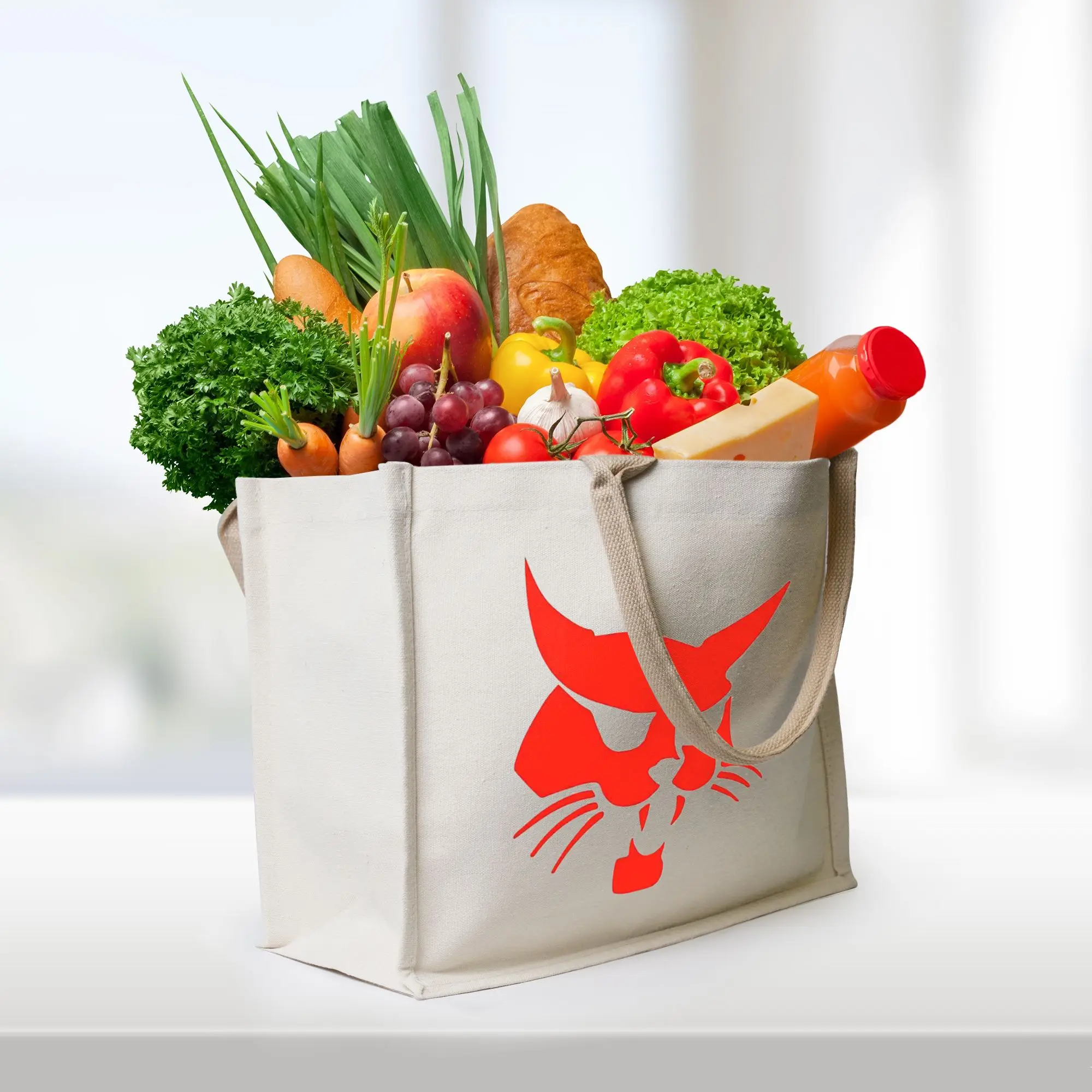 

Сумки для покупок с логотипом Bobcat, холщовая сумка-тоут, женская сумка-тоут на плечо, дорожная сумка