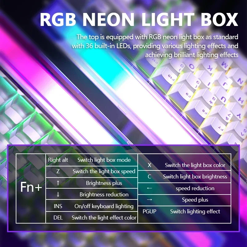 AULA HERO84 HE Wired Mechanical Keyboard Magnetic Switch Music Rhythm 8K Return Rate RGB Gaming keyboard for Computer Accessorie image 4