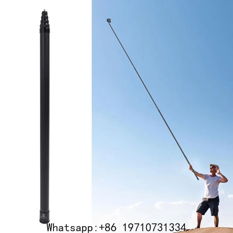 

16.4ft 9 Section Extended Invisible Selfie Stick for X4 X3 X2 Action Cameras Carbon Extension Pole Invisible Selfie Stick