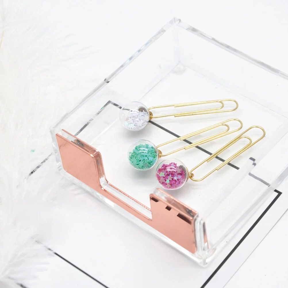 

6Pcs Mini Paper Clips Decorative Bookmarks Unique Design Bright Colors Long Service Life Multi-Function File Clips